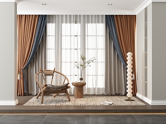 Modern Curtains 3d model