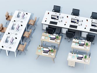 Modern Office Desk and Chair Computer Desk and Chair 3d model