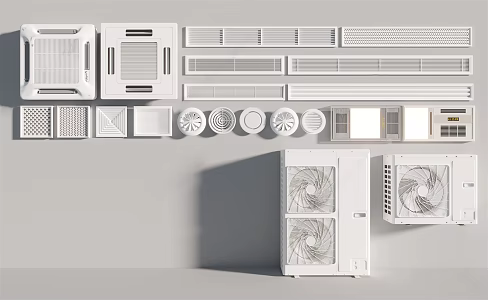 Modern air outlet air conditioning outlet 3d model