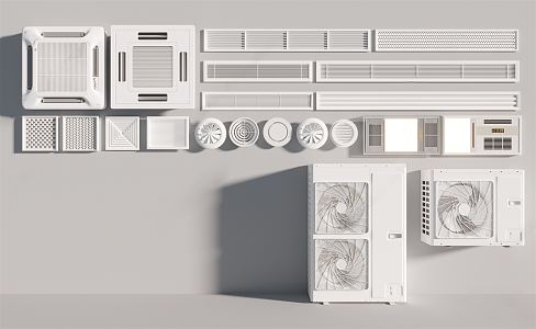 Modern air outlet air conditioning outlet 3d model