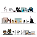 Assorted Decorative Ornament Collection With Sci Fi Character Figurines Model Decorations 3d model