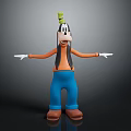 Goofy Character Figure With Green Hat Orange Shirt Blue Pants