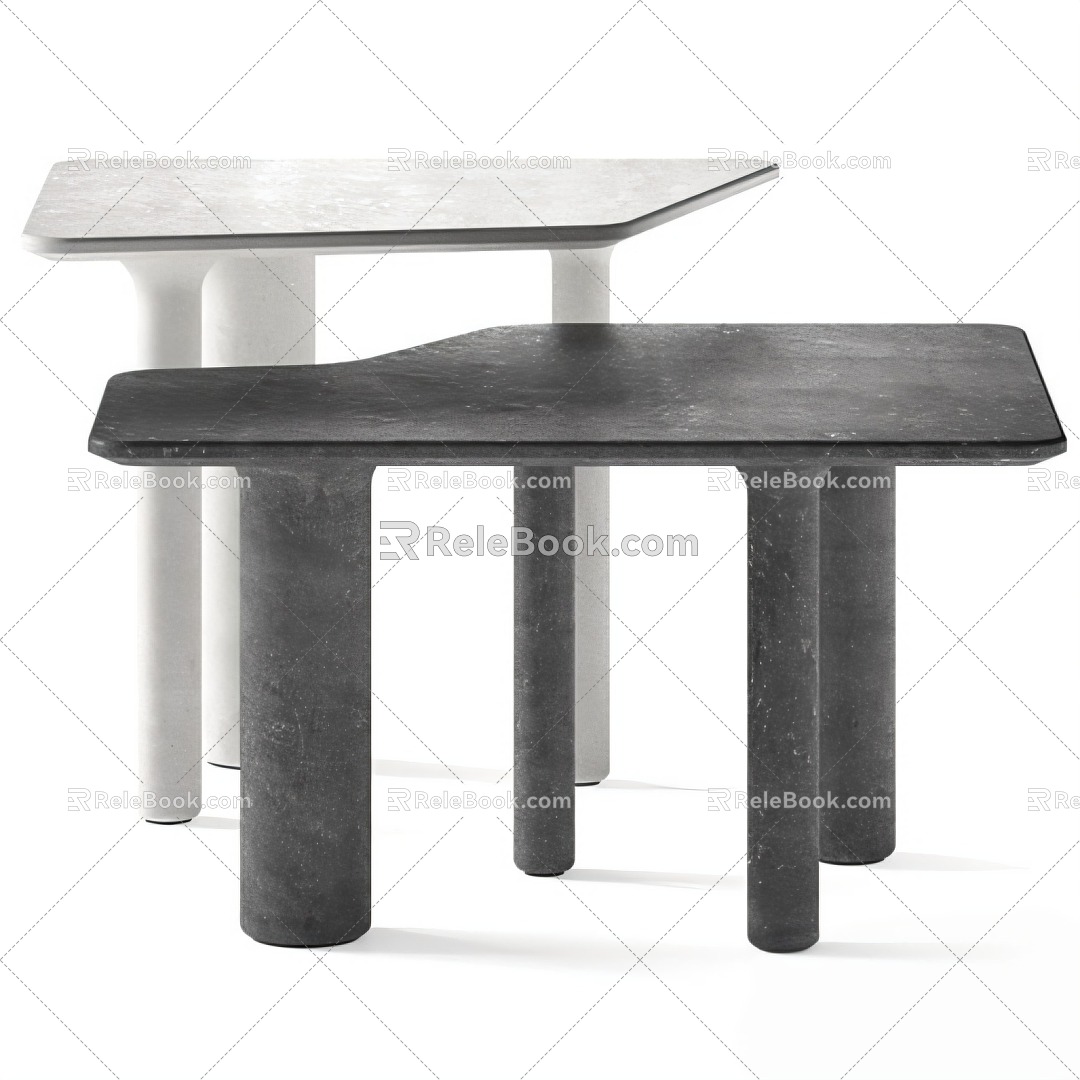 Special-shaped dining table 3d model