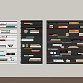 Spectrum modern invisible bookshelf wall-mounted shelf 3d model