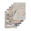 Modern Square Rugs With Abstract Wave Patterns And Neutral Color Tones