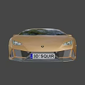 Orange Lamborghini Sports Car With Sleek Exterior Design And Black Alloy Wheels
