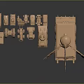 Self-made armed car modified car modified chariot chariot chariot 3d model
