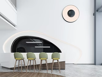 modern leisure area office space 3d model
