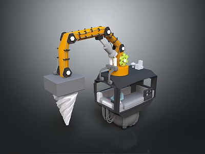 Ground drilling bit mountain drill bit nail sniper cylinder nail screw screw tool hardware tool machining tool factory equipment 3d model