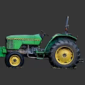 Industrial Equipment Green Tractor With Yellow Wheels And Operator Cab For Heavy Duty Use