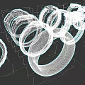 Elegant Jewelry Rings With Colored Gemstones Various Metal Materials And Text Decorations