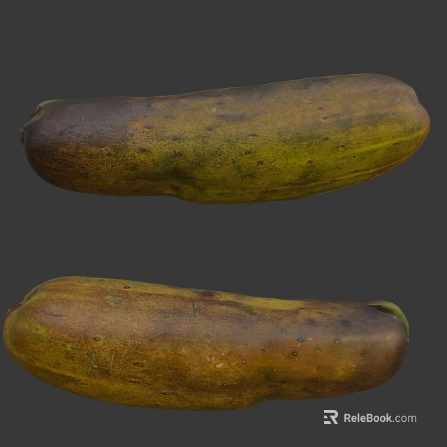 Fresh Ripe Squash Vegetable Close Up View With Yellow Green Brown Skin Natural Spots 3d model 