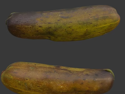 Fresh Ripe Squash Vegetable Close Up View With Yellow Green Brown Skin Natural Spots 3d model