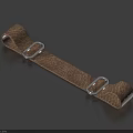 Durable Brown Leather Strap With Silver Metal Buckles For Daily Use