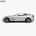 Silver Mercedes Benz SLR Sports Car With Sleek Body Design