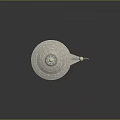 Futuristic Sci Fi Flying Saucer Spaceship With Double Decked Disc Design Dome Top And Thruster Details