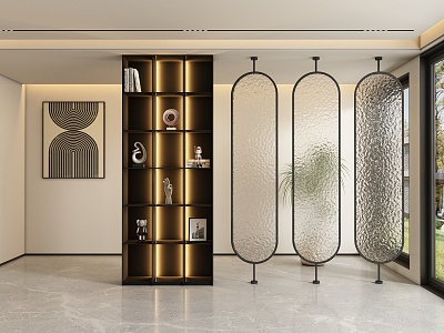 Entrance aisle partition model