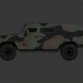 Camouflage Utility Vehicle With Rugged Design Strong Tires And Off Road Capability