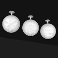 Sparkling Mirror Ball Chandeliers with Vibrant Colorful Light Beams for Party Decoration