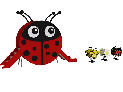 Modern amusement equipment rocking horse rocking glass steel stainless steel matching 3d model