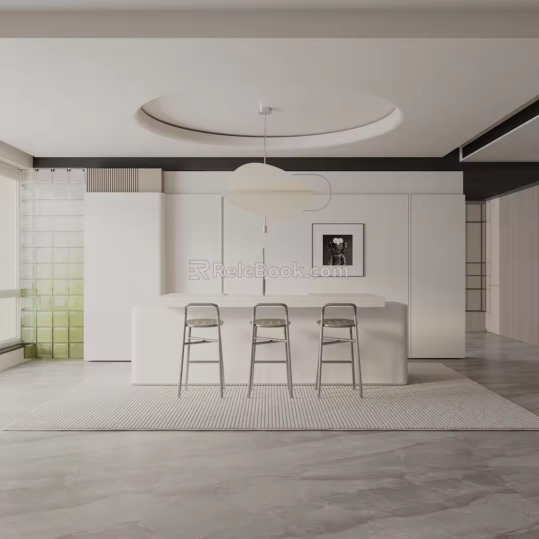 Modern table combination 3d model