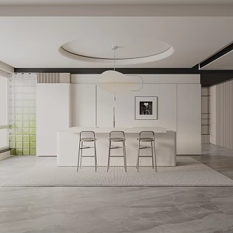 Modern table combination 3d model