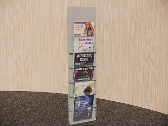 Modern Magazine Rack Magazine Rack Information Rack Newspaper Rack Newspaper Magazine Bookshelf 3d model