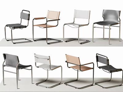 Modern Leisure Chairs With Metal Frames Multiple Styles And Various Colors For Home Furniture 3d model