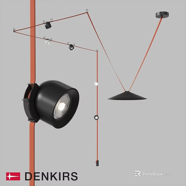 Modern Black Downlights And Spotlights With Adjustable Hanging Design For Interior Lighting 3d model 