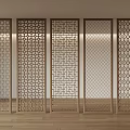 New Chinese-style screen partition 3d model