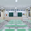 school classroom 3d model