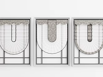 European Roman Curtain Roman Curtain Shutter 3d model