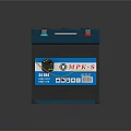 Blue HPK S Automotive Battery With Terminals And Information Label