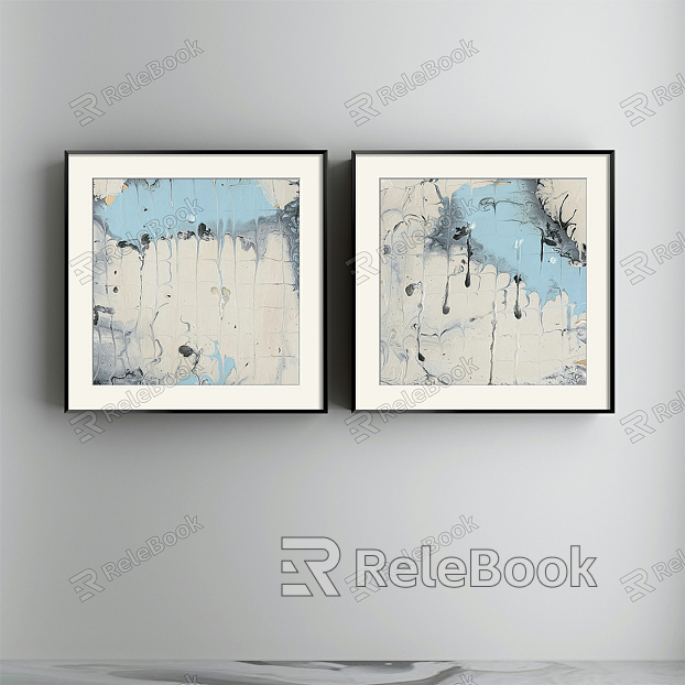 Modern abstract painting simple gray living room abstract decorative painting model