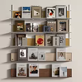 Bookshelf Books and Periodicals 3d model