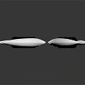 Stylish Fish Shaped Decorative Ornament Set With White Body And Black Spheres