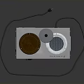 Retro Electric Coffee Maker With Stainless Steel Body And Wooden Panel Design