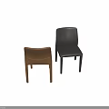 Modern Leather Dining Chairs In Brown And Black With Sleek Design For Kitchen