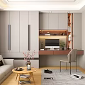 Modern study 3d model