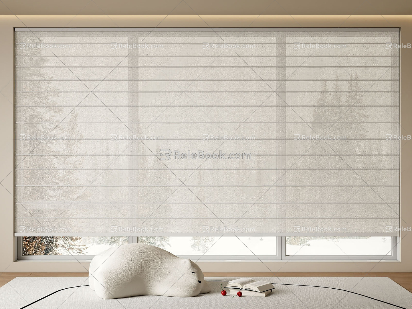 Venetian blinds Shangri-La curtain curtain dream curtain 3d model