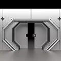 3D Model Of Modern Metallic Geometric Structure With Symmetrical Hexagonal Grooves And Precision Design