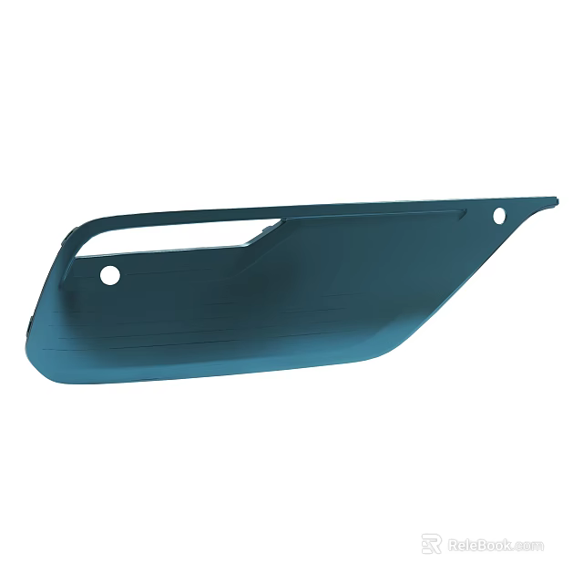 Blue Metal Mechanical Component With Holes Durable Part For Industrial Equipment Use 3d model 