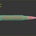 Copper Bullet With Pointed Tip And Shiny Surface 3D Render Against Dark Gradient Background
