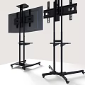 Iron Art TV Stand Modern Design With Adjustable Frame And Mobile Floor Mount