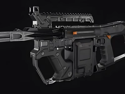 Modern Tactical Rifle Featuring Black Design Modular Components Ergonomic Grip And Picatinny Rail 3d model
