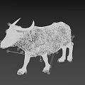 Buffalo 3D Model With Realistic Horn Details And Textured Skin Appearance