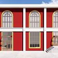 Jane Ou Door Head Facade Gate 3d model