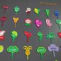 Commercial Park Signpost Equipment with Various Cartoon Shapes and Vibrant Colors