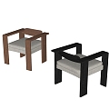 Modern Single Chair Dining Chair Leisure Chair 3d model