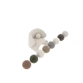 Modern Olive Green Velvet Chair With Curved Design And Decorative Ball